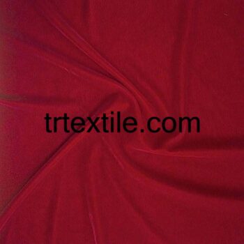 red lycra-free embroidered caftan velvet fabric - trtextile.com image