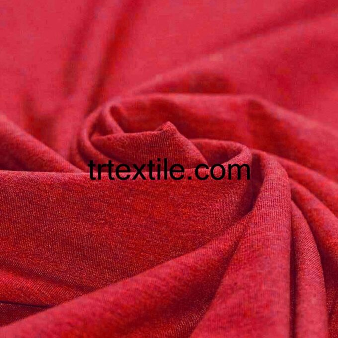 red melange combed cotton fabric - trtextile.com image