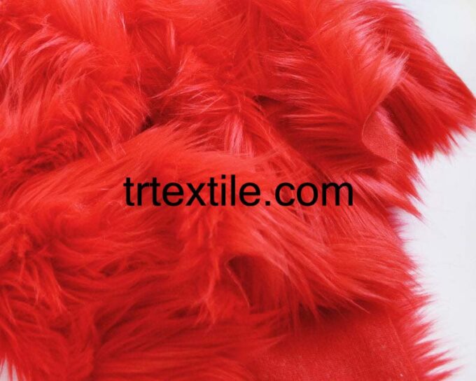 red plush fabric - trtextile.com image