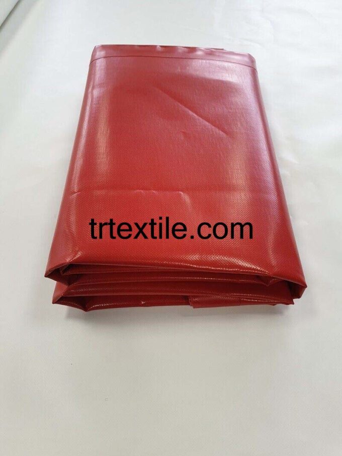 red PVC tarpaulin fabric - trtextile.com image