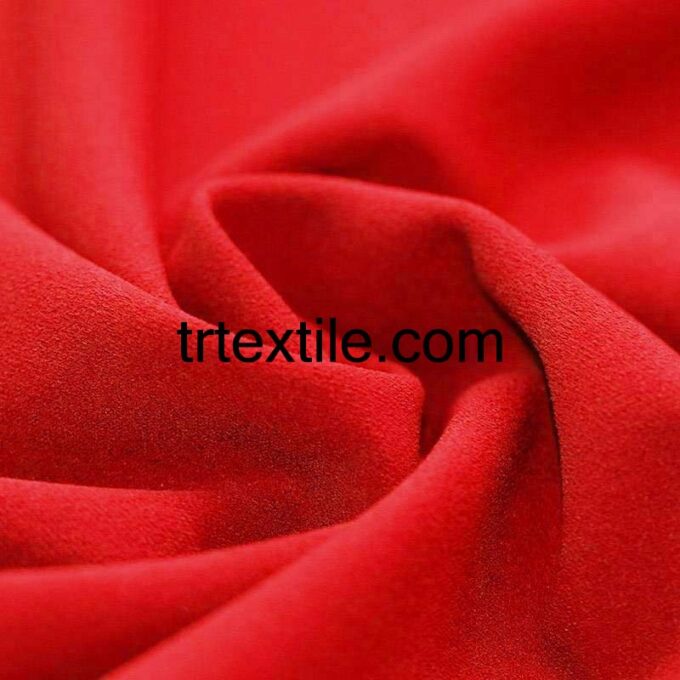 red scuba crepe fabric - trtextile.com image