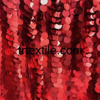 red sequin fabric 7mm - trtextile.com image