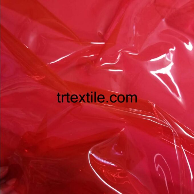 red transparent pvc fabric - trtextile.com image