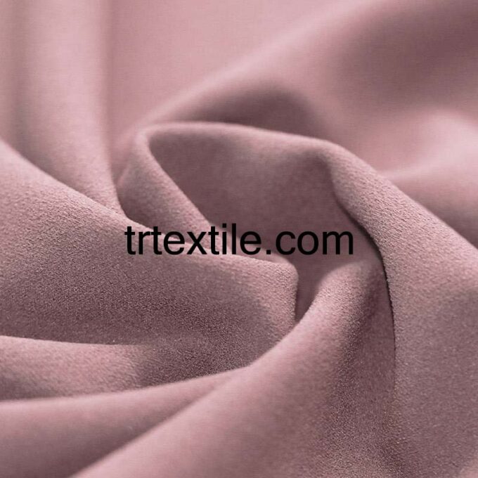 rose pink scuba crepe fabric - trtextile.com image