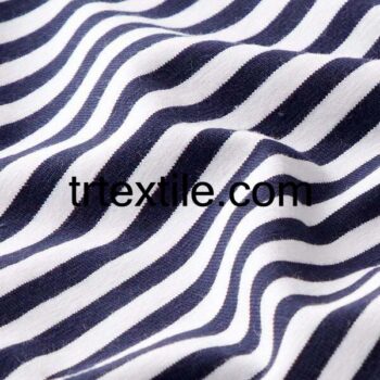 sax blue white thick striped viscose fabric - trtextile.com image