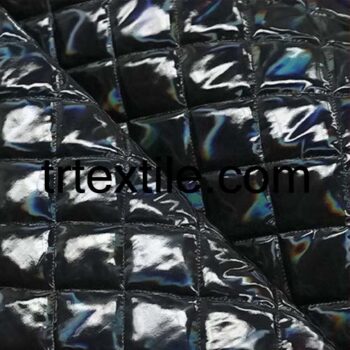 shiny black quilting fabric - trtextile.com image