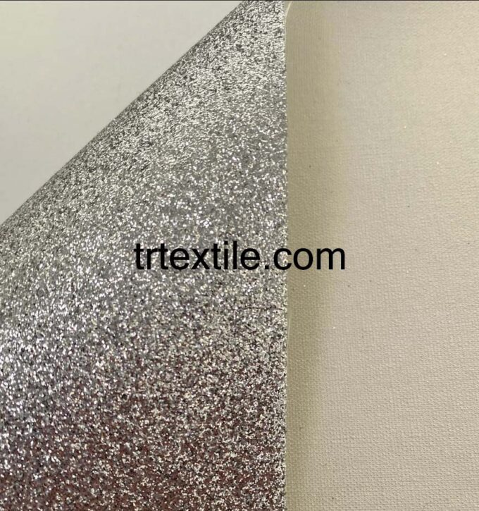 silver glitter vehicle covering fabric - trtextile.com image