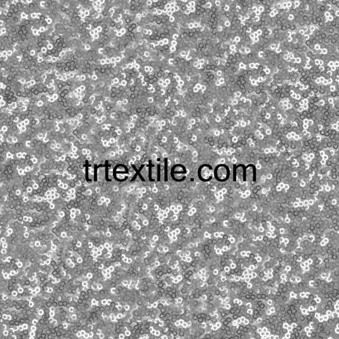 silver mixed sequined fabric - trtextile.com image