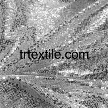 silver sequin fabric 3mm - trtextile.com image