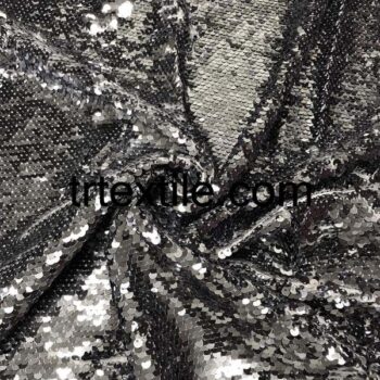 silver sequin fabric 5mm - trtextile.com image