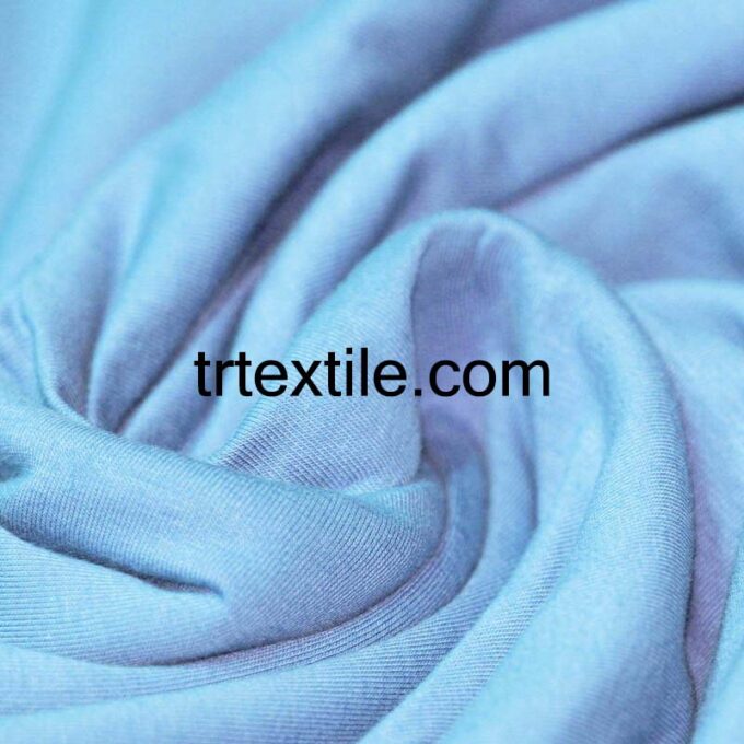 sky blue combed cotton fabric - trtextile.com image