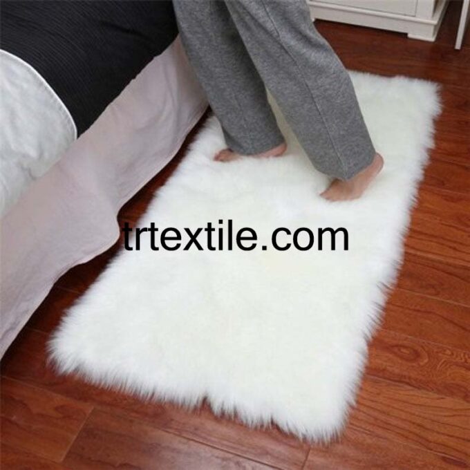 small rectangular plush carpet - trtextile.com image