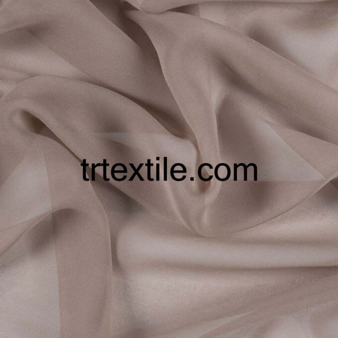 stone color silk chiffon fabric - trtextile.com image