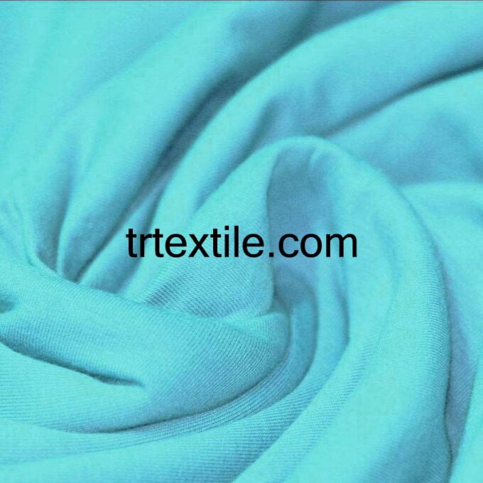 turquoise combed cotton fabric - trtextile.com image