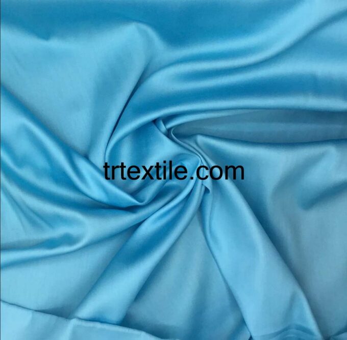 turquoise cotton satin fabric - trtextile.com image