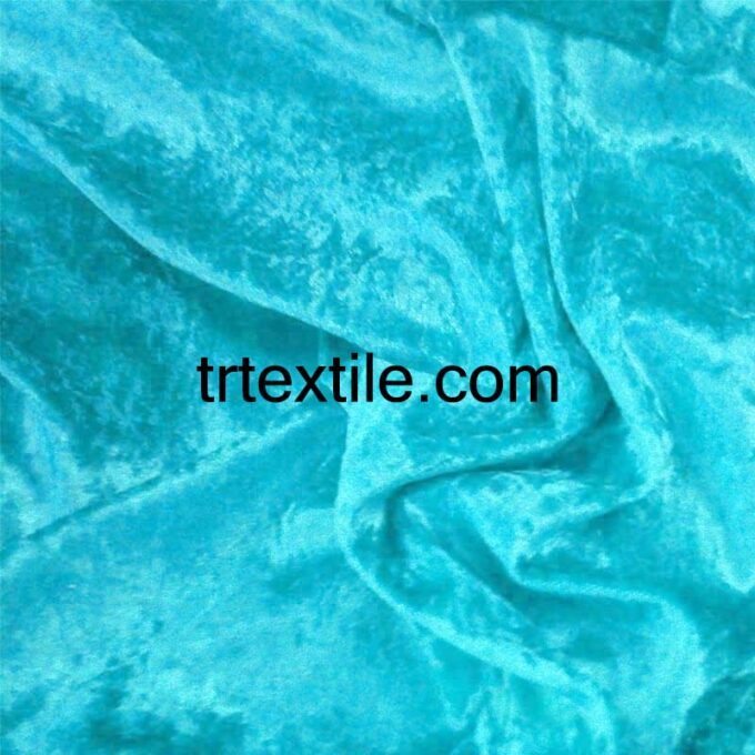 turquoise janjan velvet - trtextile.com image