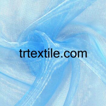 turquoise organza tulle fabric - trtextile.com image