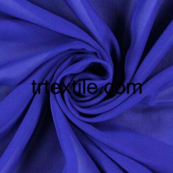 vibrant blue chiffon fabric - trtextile.com image