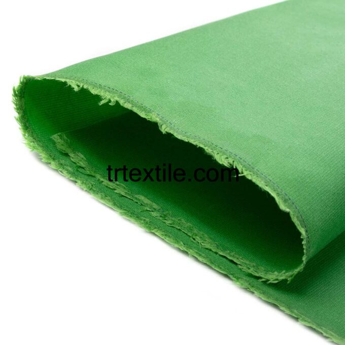 vibrant green wax coated fabric - trtextile.com image