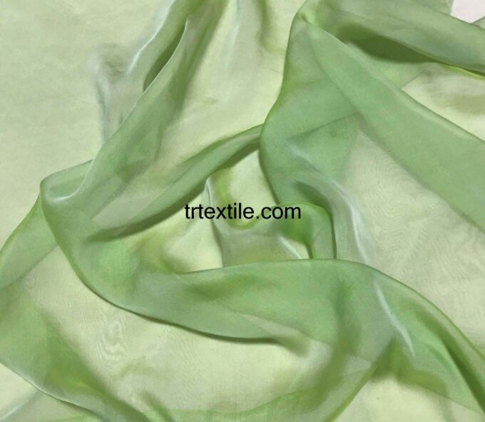 water green janjan chiffon fabric - trtextile.com image