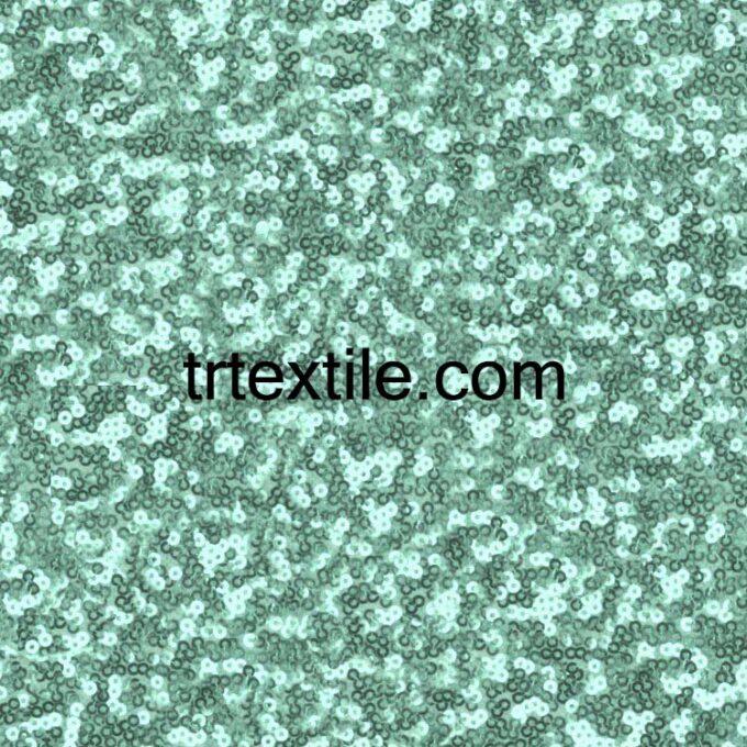 water green mixed sequined fabric - trtextile.com image