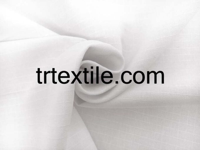 white cotton ripstop fabric - trtextile.com image