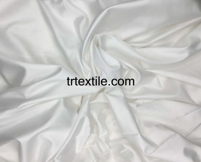 white cotton satin fabric - trtextile.com image