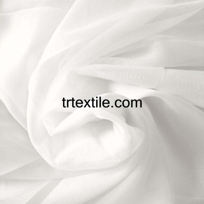 white drapery tulle fabric - trtextile.com image