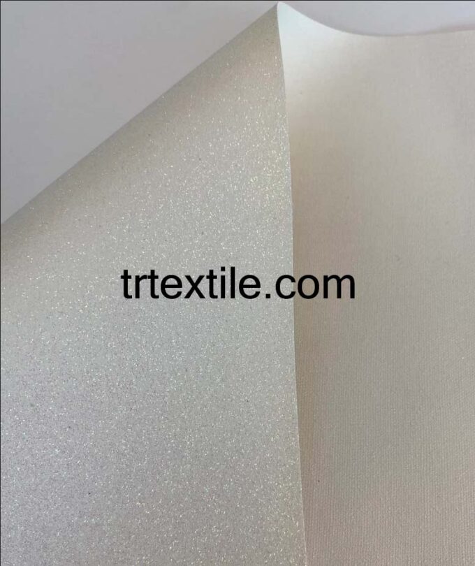 white glittery vehicle covering fabric - trtextile.com image