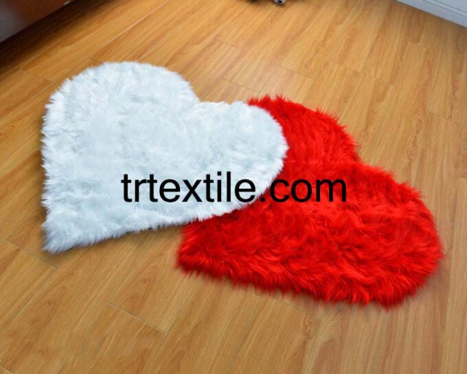 white heart plush carpet - trtextile.com image