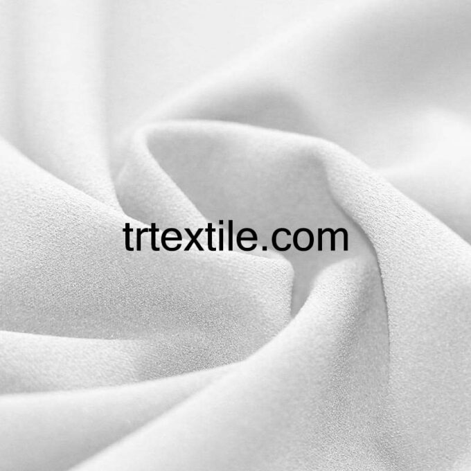 white scuba crepe fabric - trtextile.com image