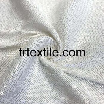 white sequin fabric 3mm - trtextile.com image