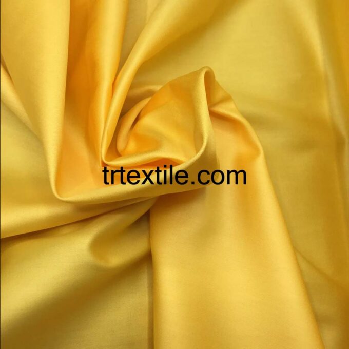 yellow cotton satin fabric - trtextile.com image