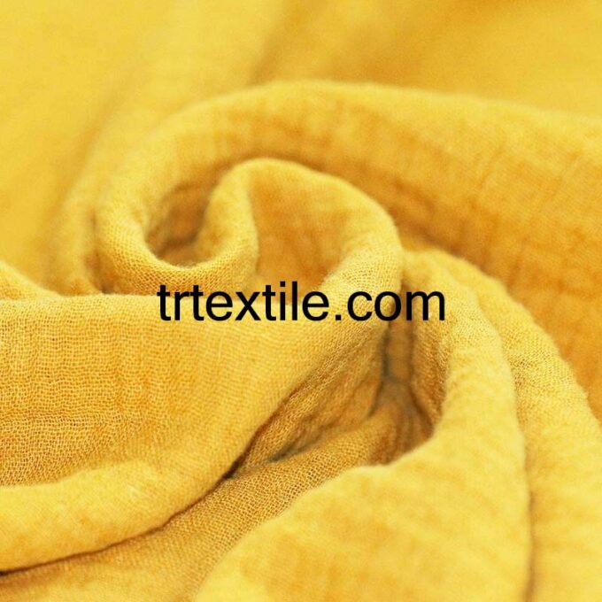 yellow muslin fabric - trtextile.com image