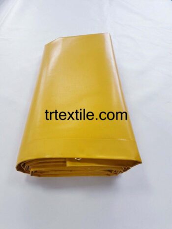 yellow PVC tarpaulin fabric - trtextile.com image