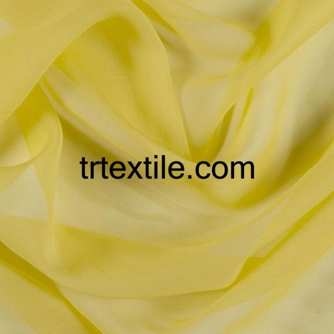 yellow silk chiffon fabric - trtextile.com image