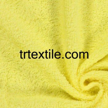 yellow terry bathrobe fabric - trtextile.com image