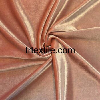 peach color velvet fabric - trtextile.com image