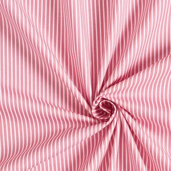 pink and white thin striped viscose fabric - trtextile.com image